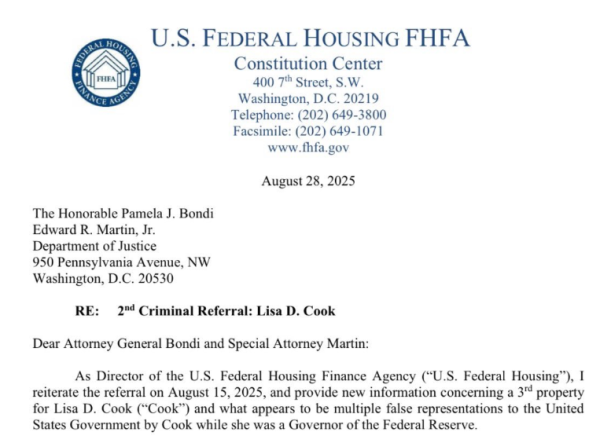 佛山股票配资论坛 特朗普阵营还有后手？美联储理事库克被揪出第三处违规申报房产